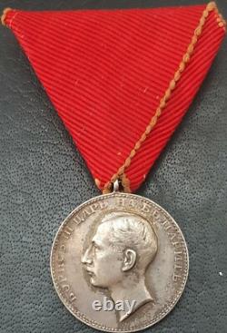 10577? Bulgarian Kingdom WW1 Royal Medal for Merit in Silver Boris III