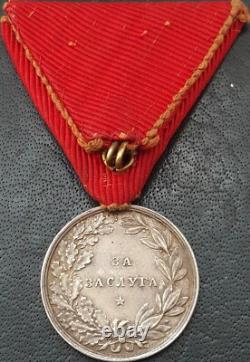 10577? Bulgarian Kingdom WW1 Royal Medal for Merit in Silver Boris III