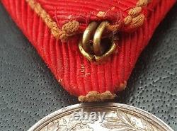 10577? Bulgarian Kingdom WW1 Royal Medal for Merit in Silver Boris III