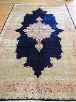 10x16 Royal Kermaan Oriental Area Rug STUNNING medallion! Green Blue NAVY