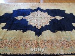 10x16 Royal Kermaan Oriental Area Rug STUNNING medallion! Green Blue NAVY