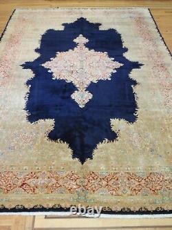 10x16 Royal Kermaan Oriental Area Rug STUNNING medallion! Green Blue NAVY