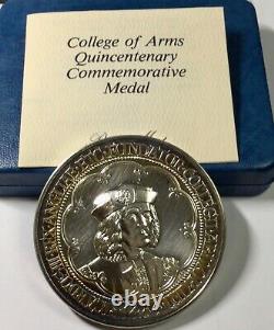 1484 1984 College of Arms Quicentenary Silver Medal With Box and COA Hallmarked