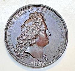 1680 Louis XIV Versailles Medal REGIA VERSALLARUM Medailles du Roy Bronze 34g