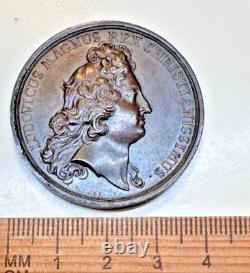 1680 Louis XIV Versailles Medal REGIA VERSALLARUM Medailles du Roy Bronze 34g