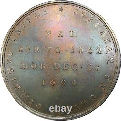 1694 G. Brit Medal Death Of Queen Mary E-362 50mm Copper Colorful Unc