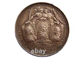 1704 Great Britain England United Kingdom Battle Of Blenheim Silver Medal Rare