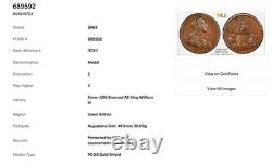 1731 William III Bronze Medal Eimer-526 PCGS SP63 Jean Dassier Great Britain