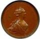 1763 Catherine II (the Great) Bronze Medal Ngc Ms-61 Brown L@@k