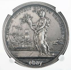 1774, France, Louis XV. Rare Silver The Royal African Company Medal. NGC AU+