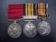 1800s UNITED KINGDOM BRITISH TRIO CAMPAIGN SILVER MEDAL BAR GROUP NAMED SUPERB
