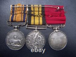 1800s UNITED KINGDOM BRITISH TRIO CAMPAIGN SILVER MEDAL BAR GROUP NAMED SUPERB