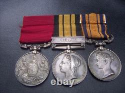 1800s UNITED KINGDOM BRITISH TRIO CAMPAIGN SILVER MEDAL BAR GROUP NAMED SUPERB