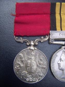 1800s UNITED KINGDOM BRITISH TRIO CAMPAIGN SILVER MEDAL BAR GROUP NAMED SUPERB