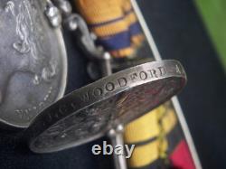 1800s UNITED KINGDOM BRITISH TRIO CAMPAIGN SILVER MEDAL BAR GROUP NAMED SUPERB