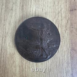 1809-1909 Antique Russian Imperial bronze large 2.5 medal Nicholas II Finance