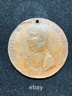 1809 Ferdinand VII Most Catholic Majesty Royal & Pontifical University Bronze