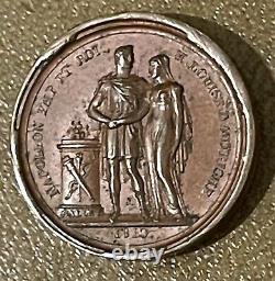 1810 Napoleon I Bonaparte And Marie Louise Bronze Imperial Wedding Medal AU