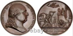 1814 French Bronze Medal Royal Restored Louis XVIII Enter Paris Andrieu & Brenet