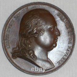 1814 French Bronze Medal Royal Restored Louis XVIII Enter Paris Andrieu & Brenet