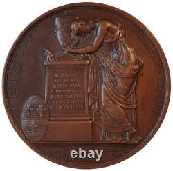 1820 French Royalist Bourbon Memorial Medal Puymaurin Gayrard Copper 56mm