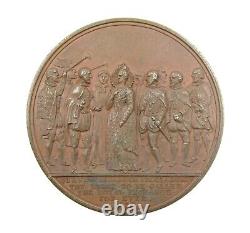 1838 DESTRUCTION OF THE ROYAL EXCHANGE 61mm BRONZE MEDAL BY BARBER