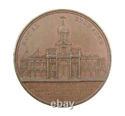 1838 DESTRUCTION OF THE ROYAL EXCHANGE 61mm BRONZE MEDAL BY BARBER