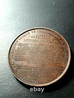 1841-1866 Royal Numismatic Society of Belgium medal Leopold Wiener Judaica