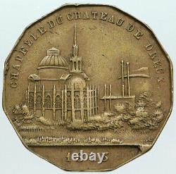 1843 FRANCE Duke of ORLEANS FERDINAND Royal Chapel DREUX Old FRENCH Medal i89204