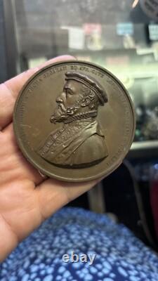 1844 OPENING OF THE ROYAL EXCHANGE 74mm BRONZE MEDAL BY WYON