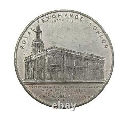 1844 REOPENING OF THE ROYAL EXCHANGE 60mm MEDAL BY DAVIS