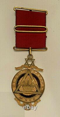 1846 Cyrus Chapter No. 288 Royal Arch Masonic Medal Given Founder of Lodge 283