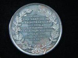 1846 Royal Visit To Jersey Victoria & Albert 51mm White Metal Medal In Case