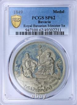 1849 Medal Royal Bavarian Minister Sn Bavaria PCGS SP62