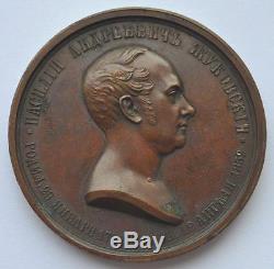1852 Imperial Russia Poet ZHUKOVSKY Bronze Commemorative Table Medal Diakov R0