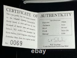 1859 1990 Admella medal, gilt bronze by Royal Australian Mint 1000 Minted No 69