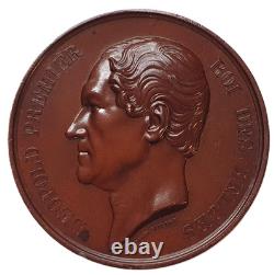 1859 Belgium Bronze Medal Leopold I Commission Royale d'Histoire L. & J. Wiener