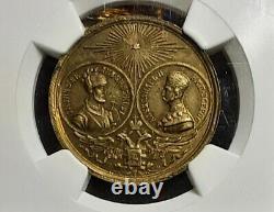1862 Russia Alexander II brass Medal NGC MS63