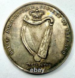 1868 Royal Agricultural Society of Ireland Roscommon Farming Society Silver 44mm