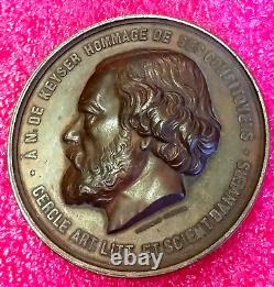 1872 Royal Museums of Fine Arts Belgium medal by Jewish medalist Léopold Wiener