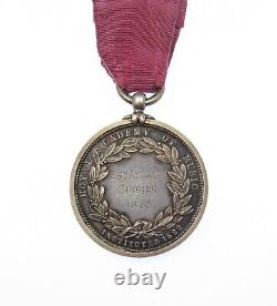 1877 ROYAL ACADEMY OF MUSIC 40mm SILVER MEDAL BY WYON