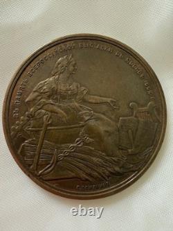 1882 Imperial Russia Bronze Medal Alexander III Moscow Exhibition 50mm