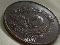 1882 Imperial Russia Bronze Medal Alexander III Moscow Exhibition 50mm