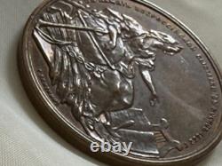1882 Imperial Russia Bronze Medal Alexander III Moscow Exhibition 50mm