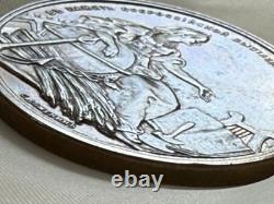 1882 Imperial Russia Bronze Medal Alexander III Moscow Exhibition 50mm