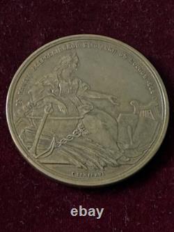 1882 Imperial Russia Bronze Medal Alexander III Moscow Exhibition 50mm