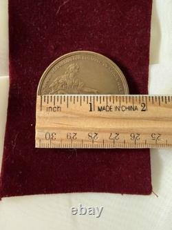 1882 Imperial Russia Bronze Medal Alexander III Moscow Exhibition 50mm