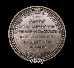 1882 ROYAL HUMANE SOCIETY 51mm SILVER MEDAL CASED