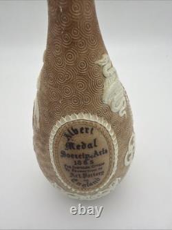 1885 Doulton Lambeth Prince of Wales Albert Medal Commemorative Vase
