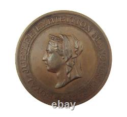 1887 ROYAL JUBILEE EXHIBITION MANCHESTER 45mm CASED MEDAL BY HEATON
